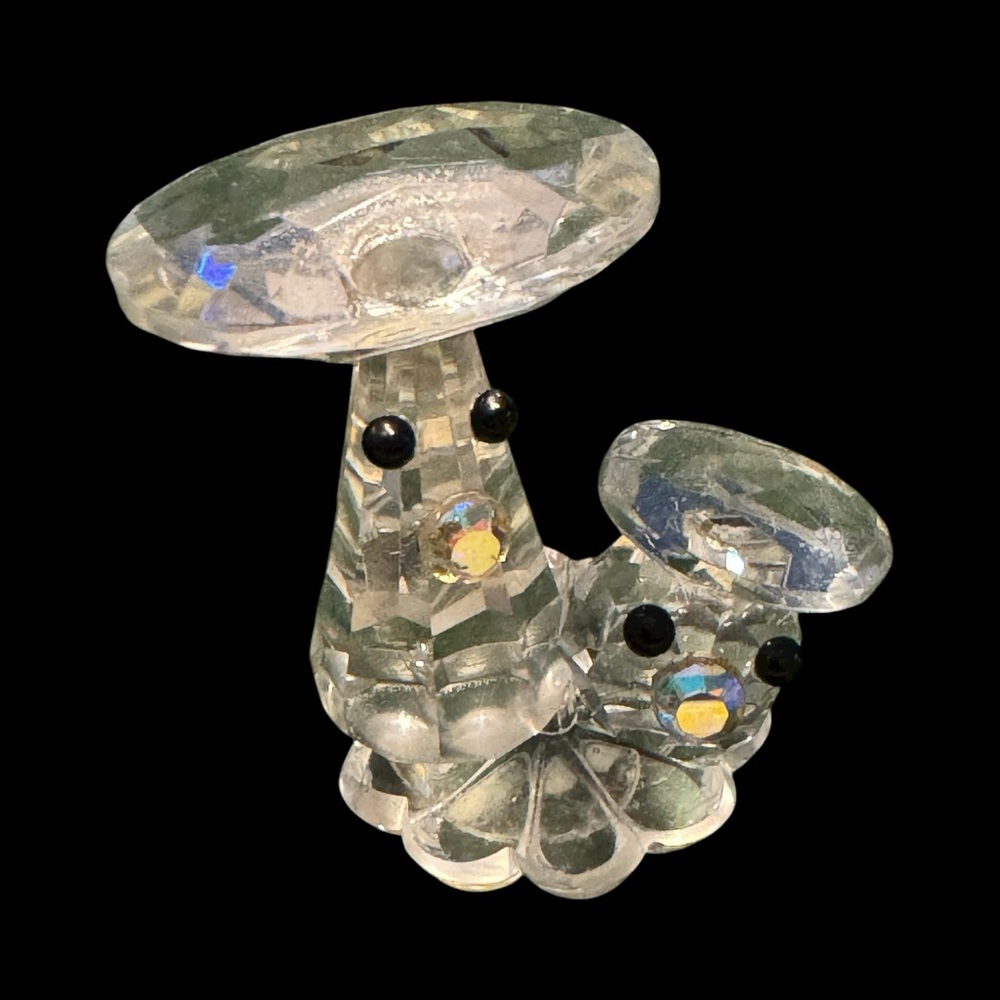 CrystalVintage Czech Republic Crystal/Glass collectible mushrooms